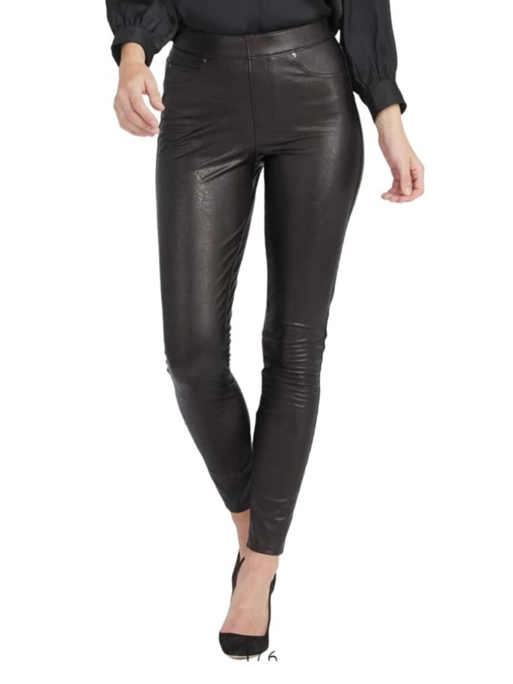 BRAND NEW Spanx Leather-Like Ankle Skinny Pants Size Medium